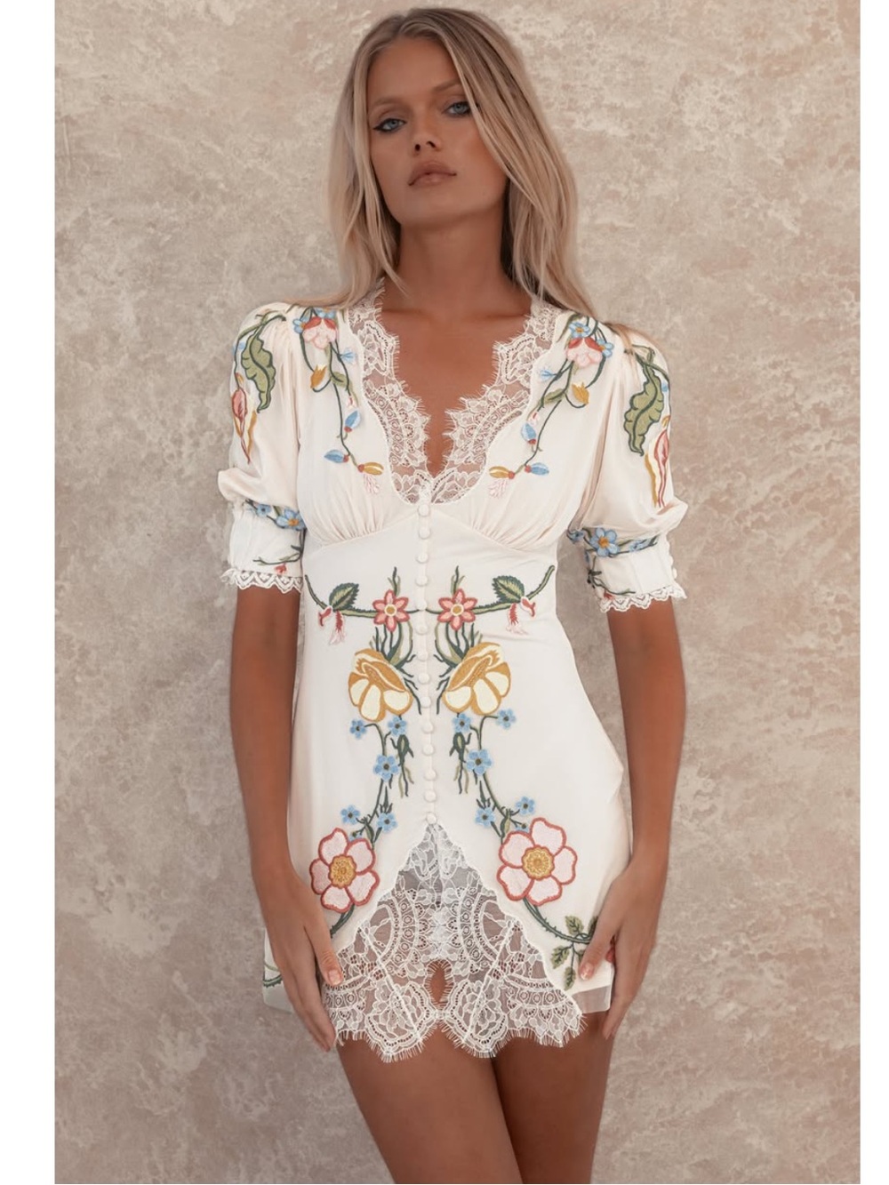 Rare FILLYBOO Chapel Street Mini Dress in Filigree Nouveau XS